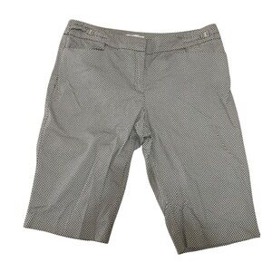 New York & Company Black and White Checkered Bermudas